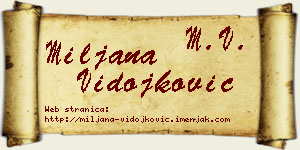 Miljana Vidojković vizit kartica